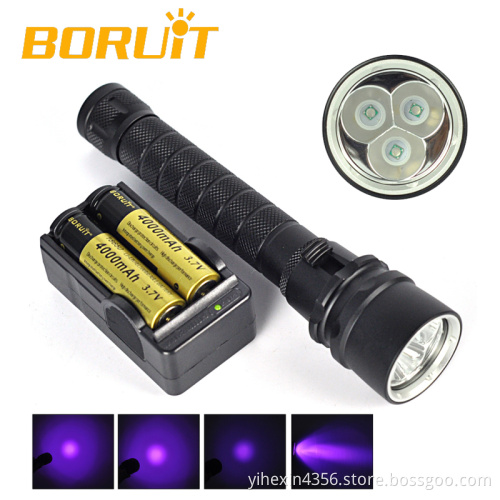 10Watt High Power UV Flashlight 395nm with Magnetic Switch